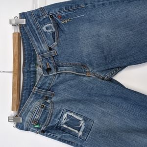 Hippie grass & rainbow  jeans